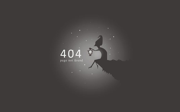 灰色极简风格404页面